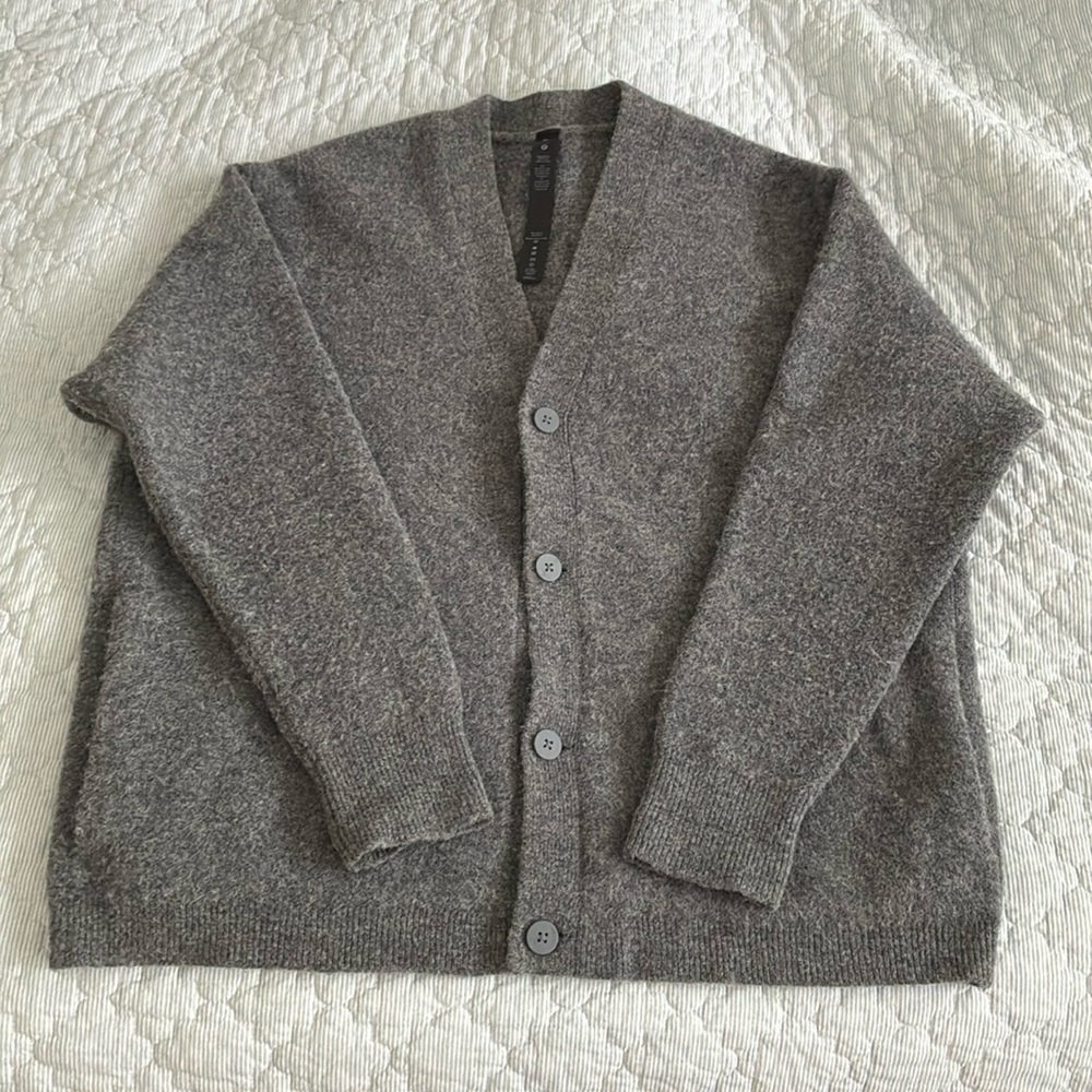 Lulu lemon grey wool cardigan